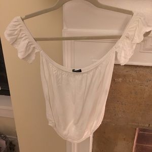 Brandy Melville off the shoulder white crop top